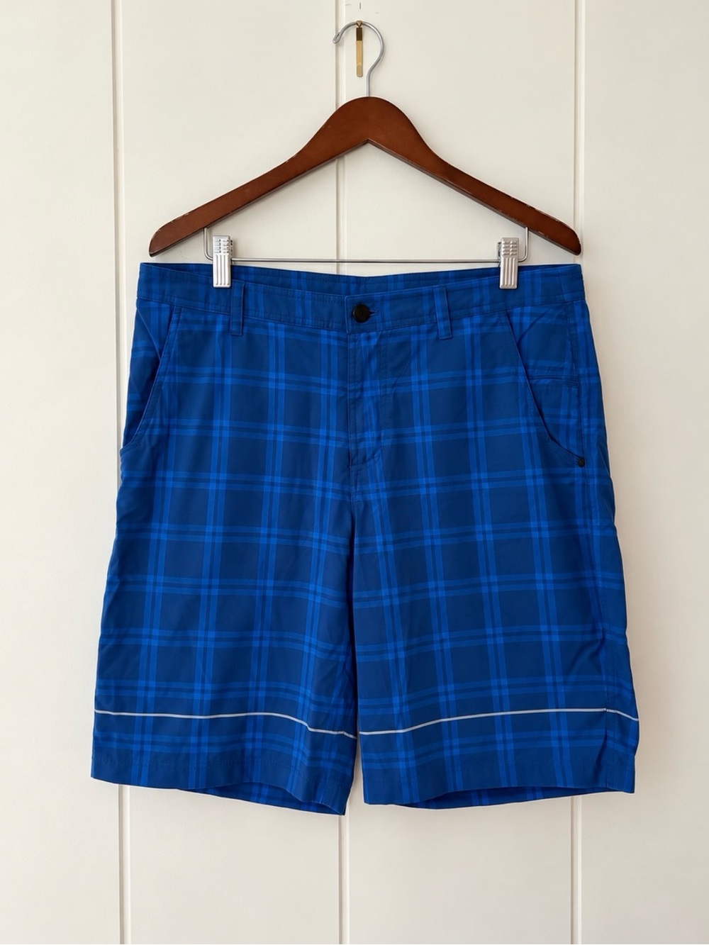 Lululemon Men’s Blue Plaid Shorts